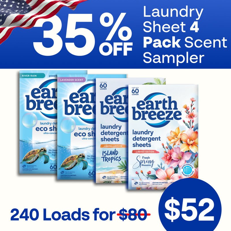 Laundry Sheet Scent Sampler - 4 Pack